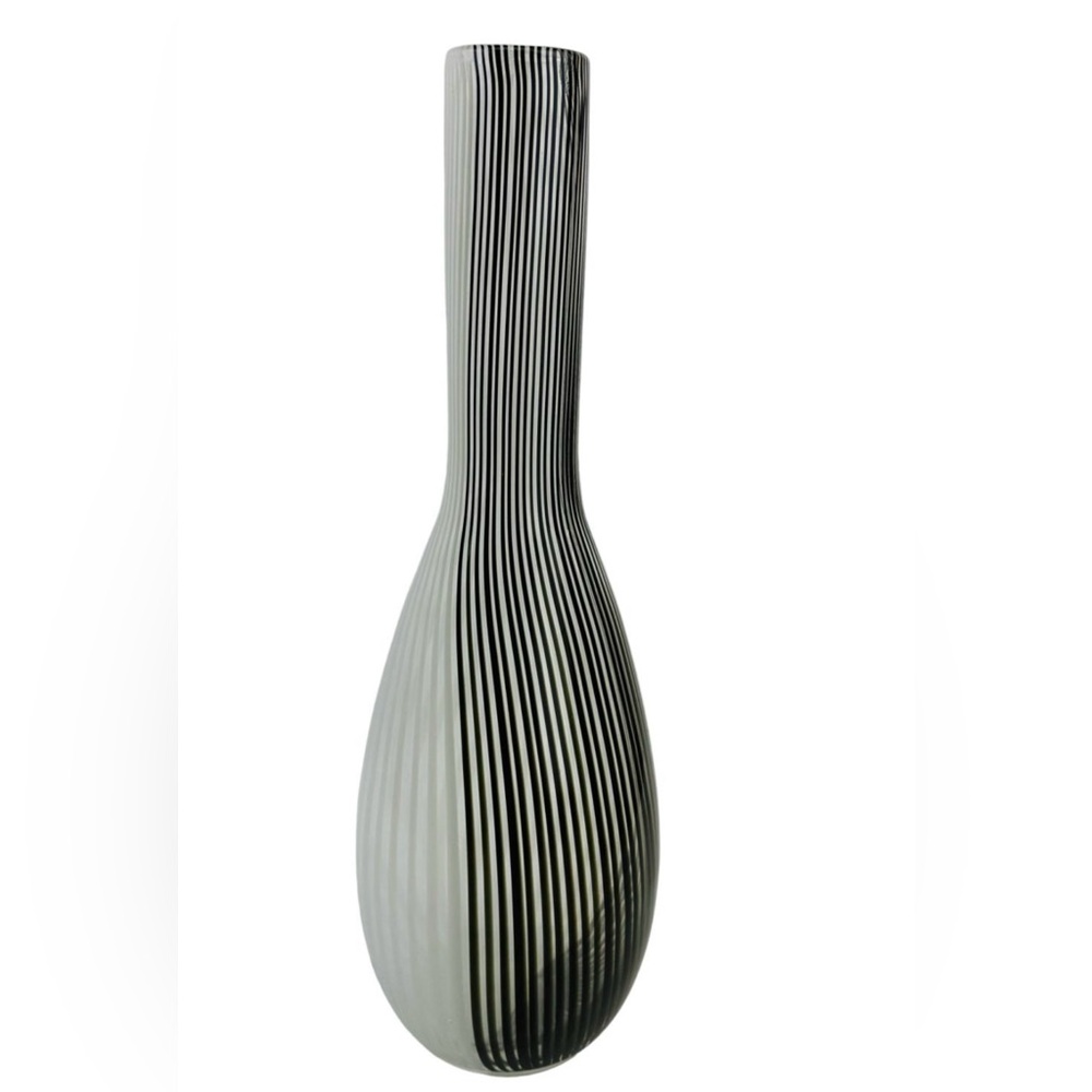 Dino Martens Style Mezza Filigrana Art Glass Vase Italy